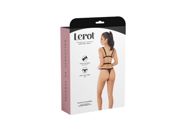 Conjunto Lenceria Cora Lerot Negro - Imagen 4