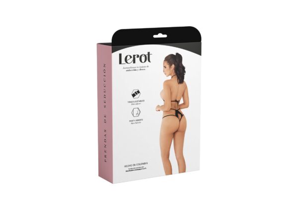 Conjunto Lenceria Mae Lerot Negro - Imagen 4
