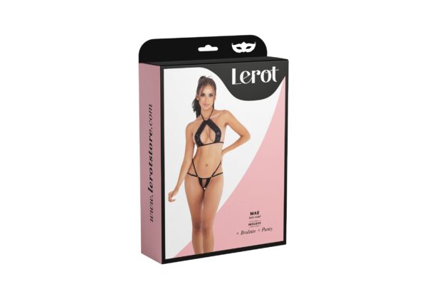Conjunto Lenceria Mae Lerot Negro - Imagen 3