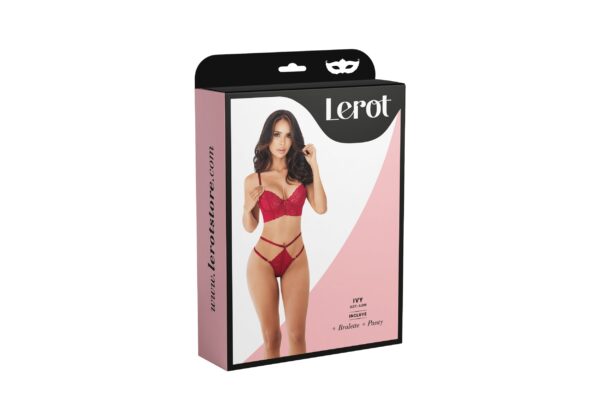 Conjunto Lenceria Ivy Lerot Vinotinto - Imagen 3